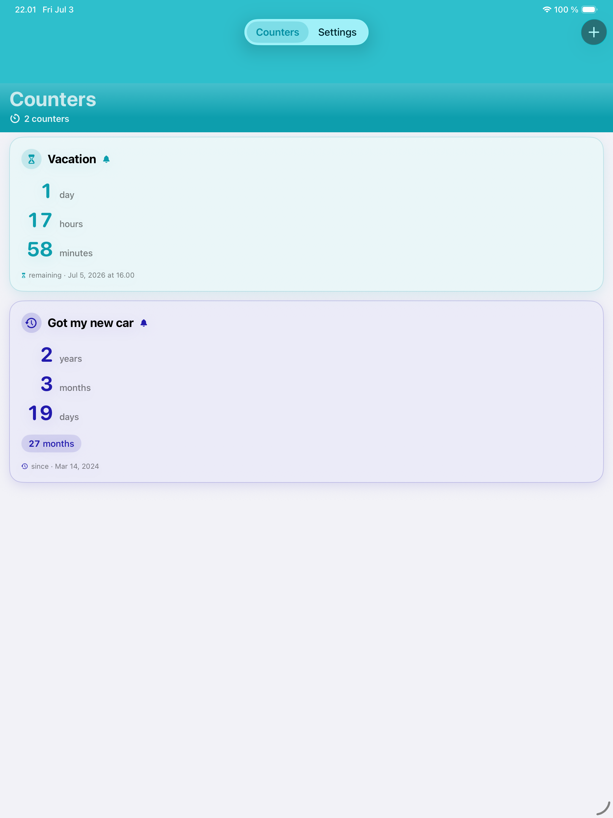 Counter list